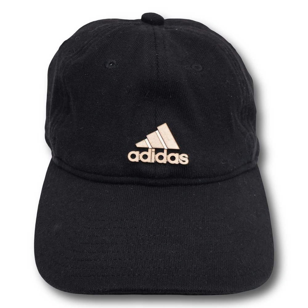 Adidas Baseball Cap Unisex One Size Black Excellent Three Stripe Life Hat